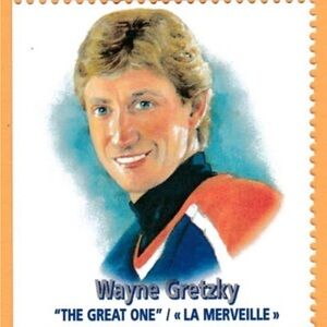 Wayne Gretzky 2000 Canada Post Edmonton Oilers Hockey Stamp Card